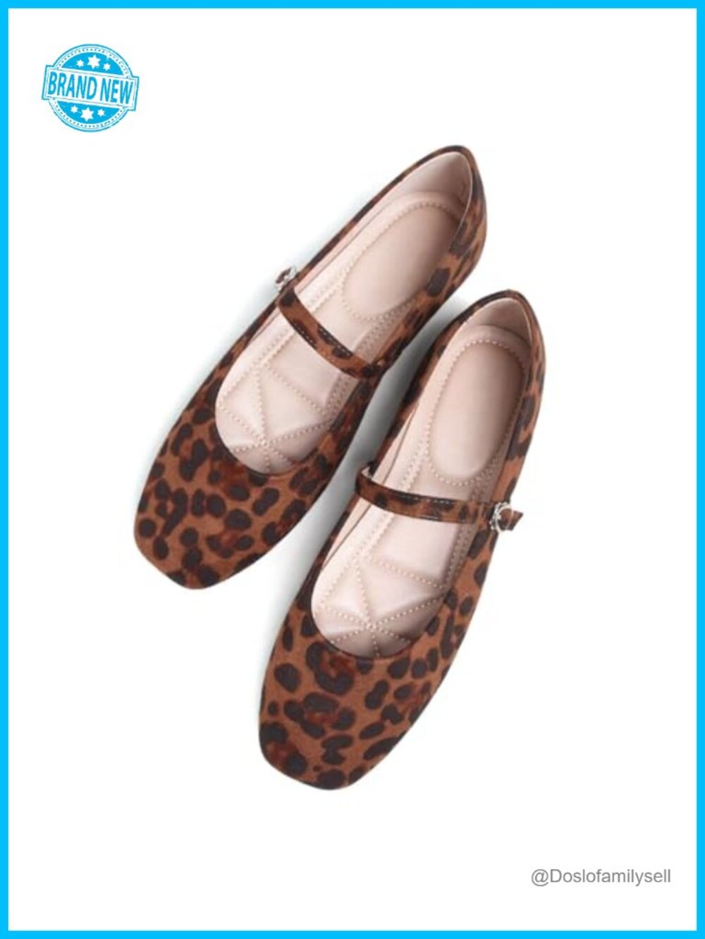 Women's Mary Jane Square Toe Ballet Flats Leather Satin Ankle Strap Comfort
